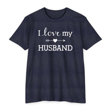 Load image into Gallery viewer, I Love My Husband Arrow - Unisex T-shirt for Couples, Anniversary Gift, Husband and Wife Shirt, Romantic Tee, Valentine&#39;s Day Apparel