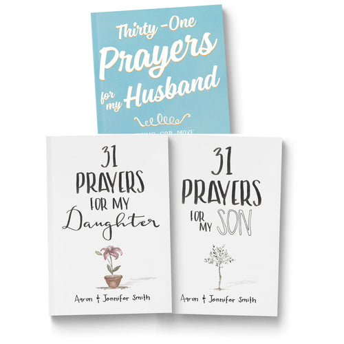 31 Prayers For My Husband, Son & Daughter - 3 Book Bundle