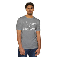 Load image into Gallery viewer, I Love My Husband Arrow - Unisex T-shirt for Couples, Anniversary Gift, Husband and Wife Shirt, Romantic Tee, Valentine&#39;s Day Apparel