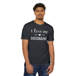 I Love My Husband Arrow - Unisex T-shirt for Couples, Anniversary Gift, Husband and Wife Shirt, Romantic Tee, Valentine's Day Apparel